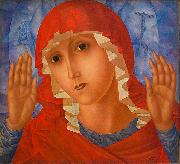 Kuzma Sergeevich Petrov-Vodkin The Mother of God of Tenderness toward Evil Hearts France oil painting artist